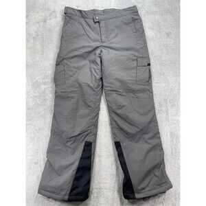 Columbia Omni-Shield Snow Pants Boys 18/20 Gray Lined Nylon Straight Leg Skiing
